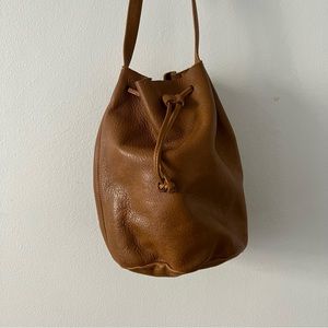 Baggu Leather Bucket Bag
